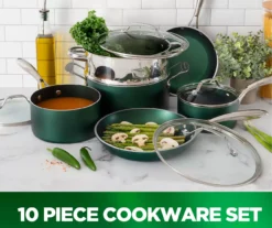Granitestone Emerald 10-Piece Non-Stick Cookware Set 11 Granitestone Emerald 10-Piece Non-Stick Cookware Set -Cuisinart Store 810529543