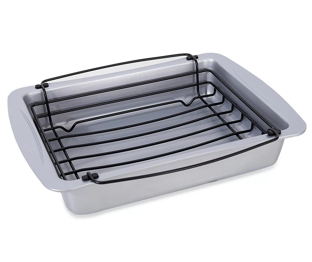 Silver Roast Pan With Rack 1 Silver Roast Pan With Rack