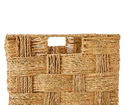 Natural Brown Seagrass Woven Storage Bin, (14.5") -Cuisinart Store 810533793 1