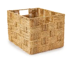 Natural Brown Seagrass Woven Storage Bin, (14.5")