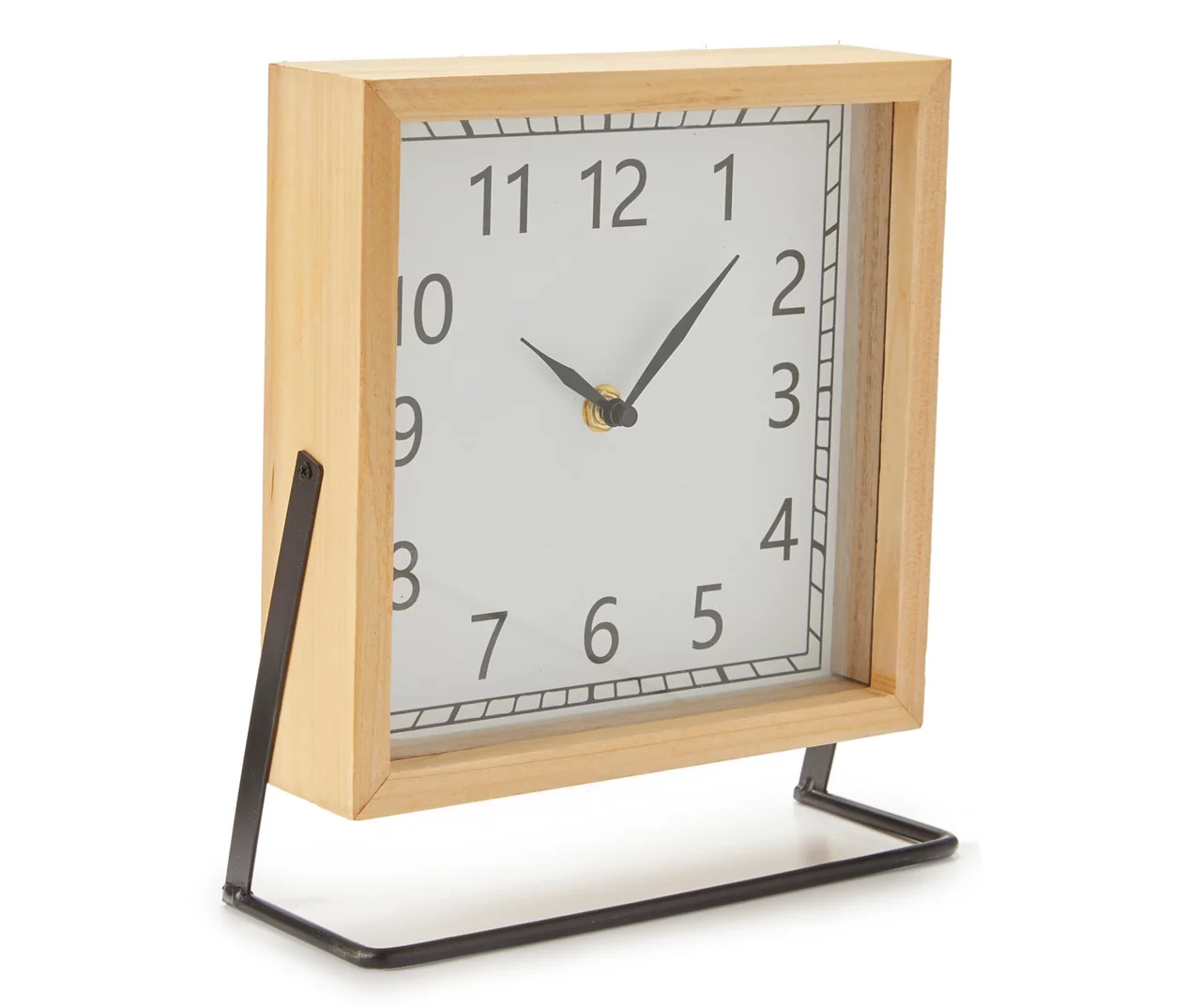 Brown & Black Square Tabletop Clock 2 Brown & Black Square Tabletop Clock - Image 2