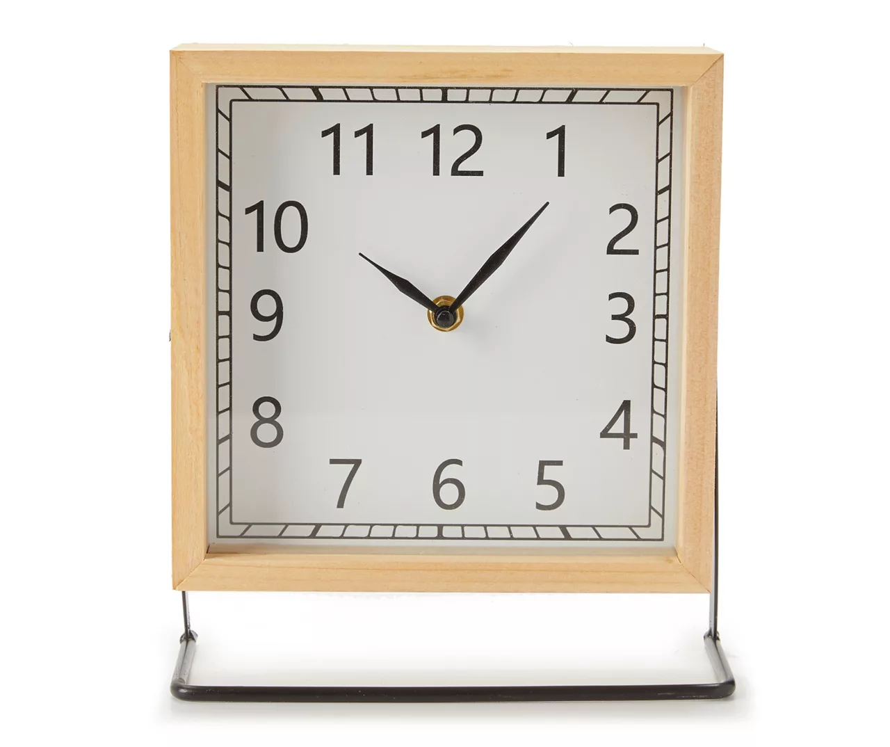 Brown & Black Square Tabletop Clock 1 Brown & Black Square Tabletop Clock