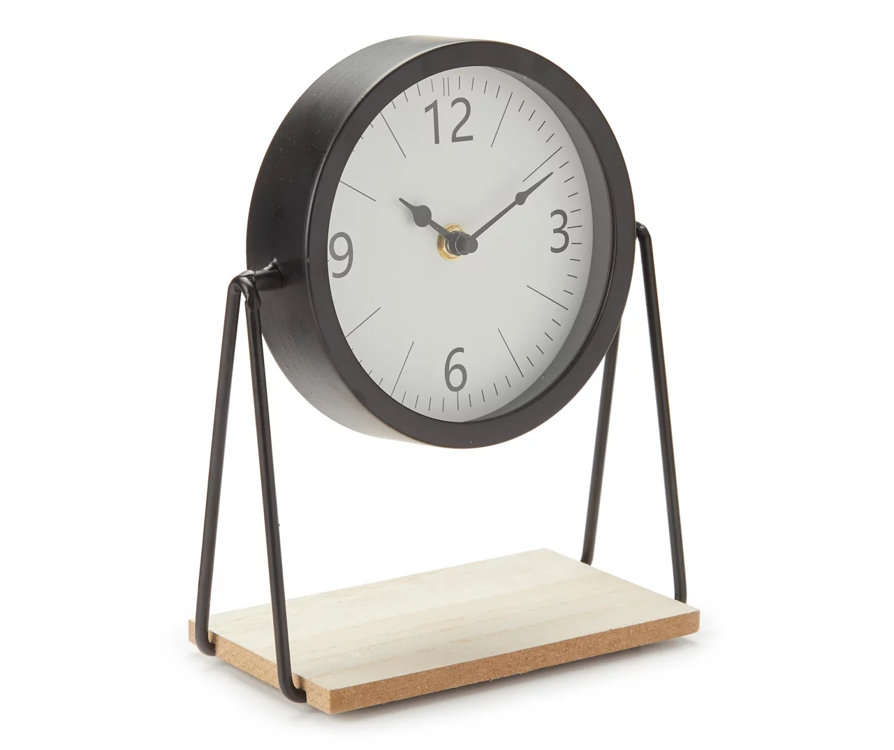 Black Round Elevated Tabletop Clock 2 Black Round Elevated Tabletop Clock - Image 2