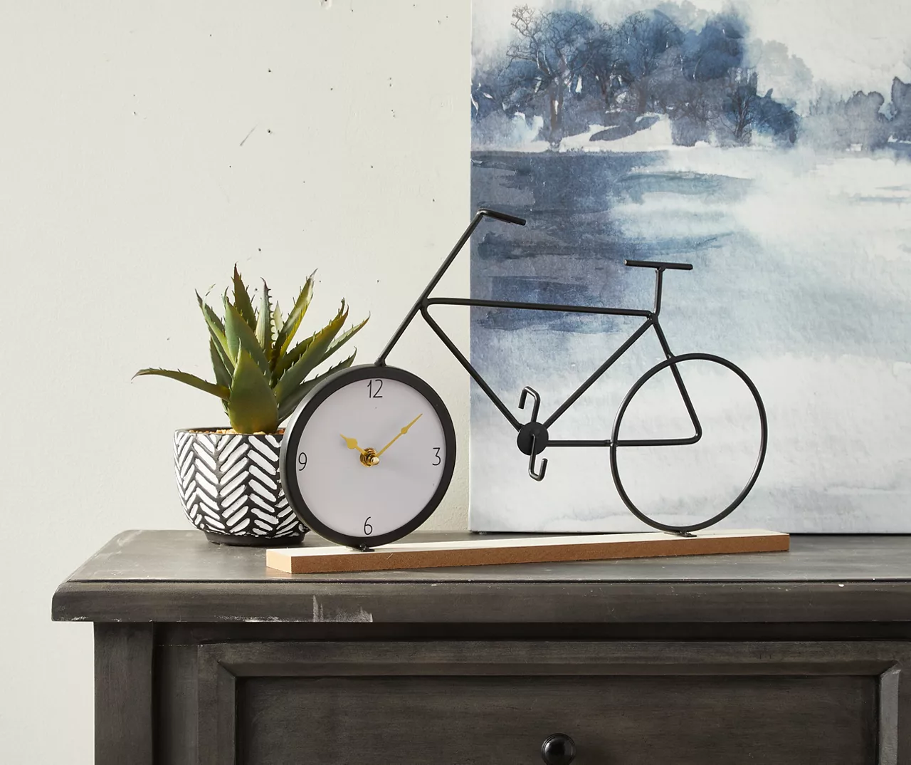 Black Bicycle Tabletop Clock 3 Black Bicycle Tabletop Clock - Image 3