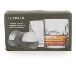 On The Rocks 4-Piece Tumbler Glass & Ice Mold Set -Cuisinart Store 810535109 3
