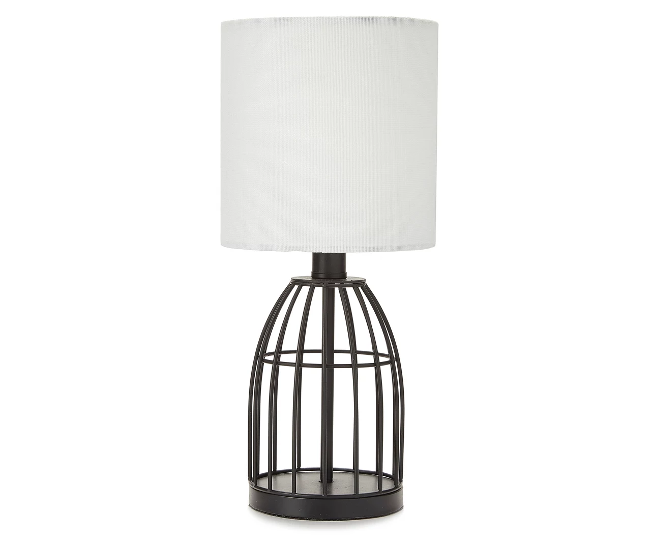 Black Wire Cage Table Lamp With Bulb 1 Black Wire Cage Table Lamp With Bulb