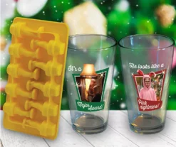 A Christmas Story 3-Piece Pint Glass & Ice Tray Set -Cuisinart Store 810536874 3