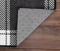 My Magic Carpet Buffalo Plaid Black & White Washable Area Rug, (5' X 7') -Cuisinart Store 810537715 3