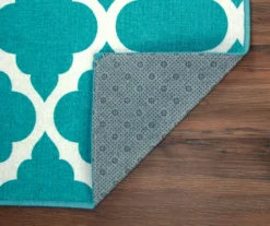 My Magic Carpet Moroccan Trellis Teal Washable Runner, (2'6" X 7') -Cuisinart Store 810537734 3