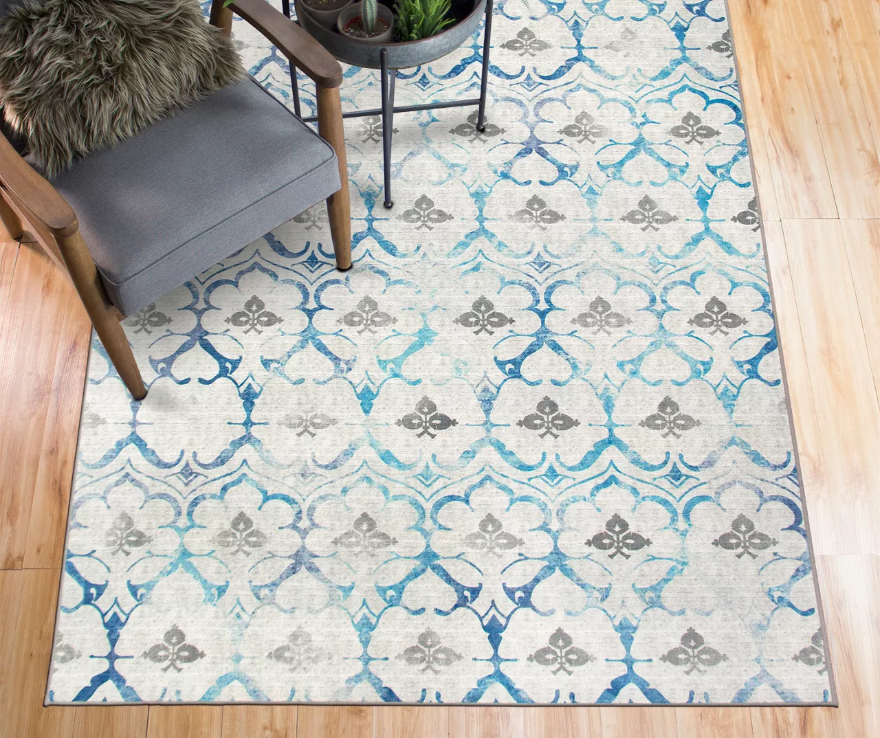 My Magic Carpet Leilani Damask Washable Area Rug 19 My Magic Carpet Leilani Damask Washable Area Rug - Image 19