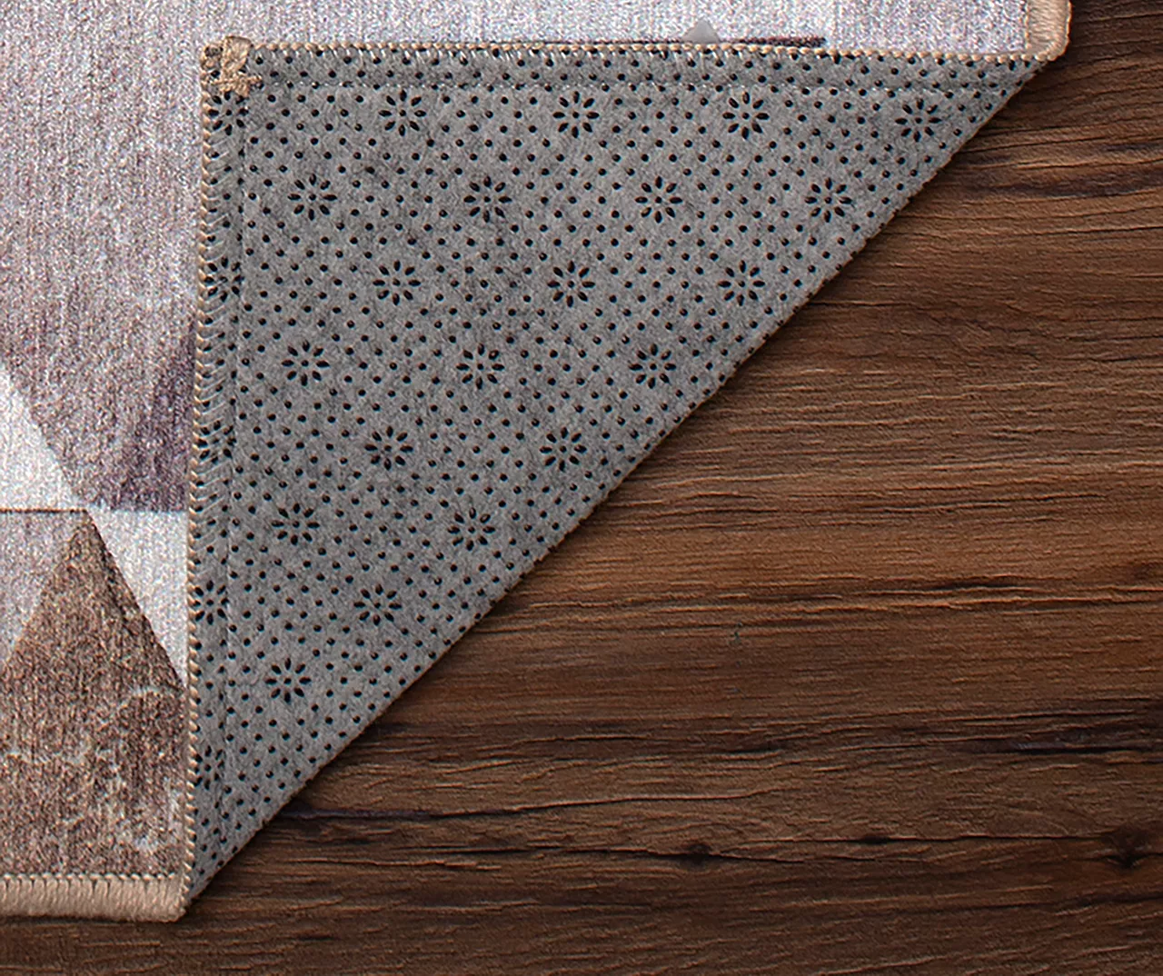 My Magic Carpet Lattice Geometric Neutral Washable Area Rug 12 My Magic Carpet Lattice Geometric Neutral Washable Area Rug - Image 12