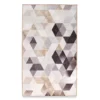 My Magic Carpet Lattice Geometric Neutral Washable Area Rug