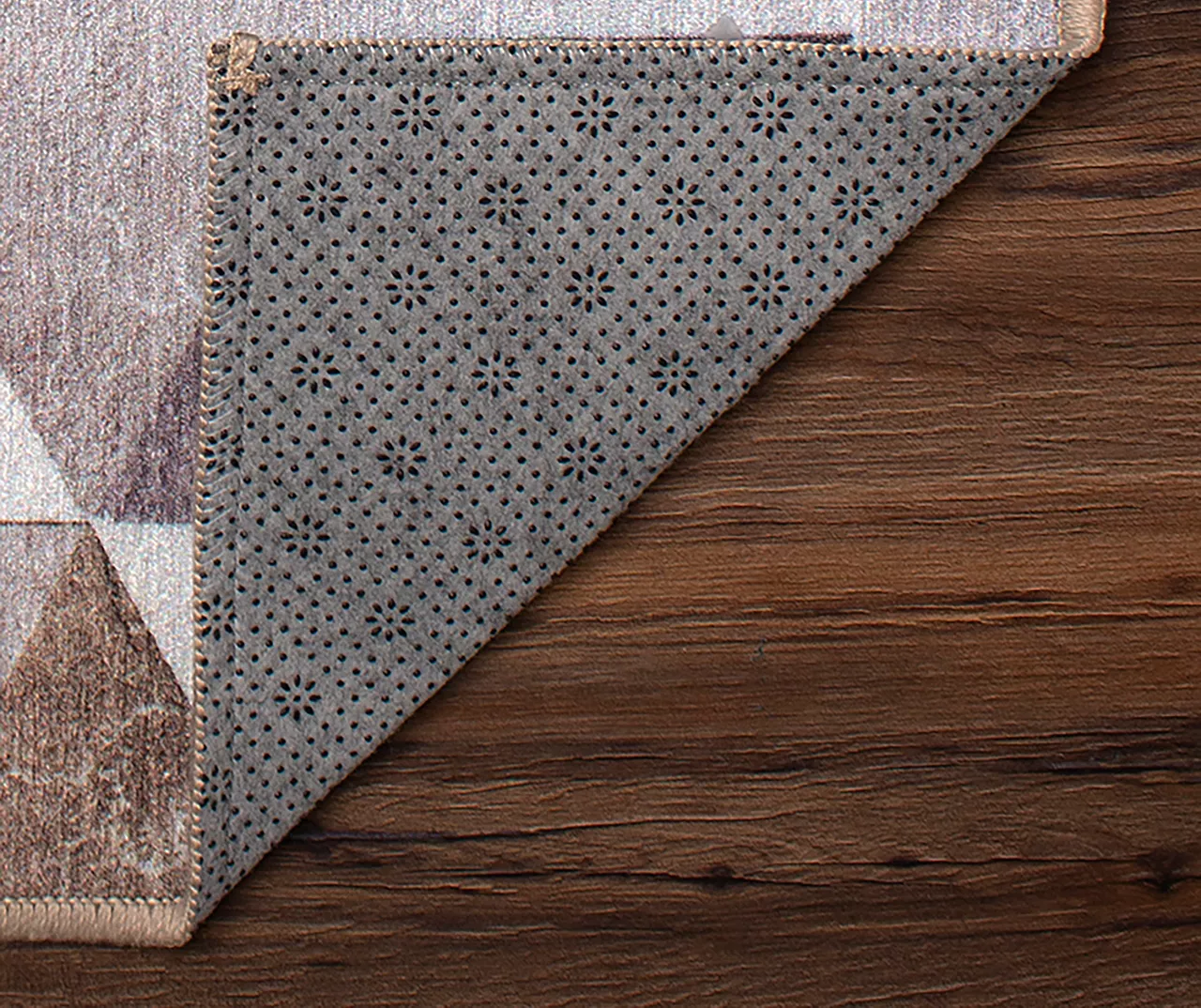 My Magic Carpet Lattice Geometric Neutral Washable Area Rug 5 My Magic Carpet Lattice Geometric Neutral Washable Area Rug - Image 5