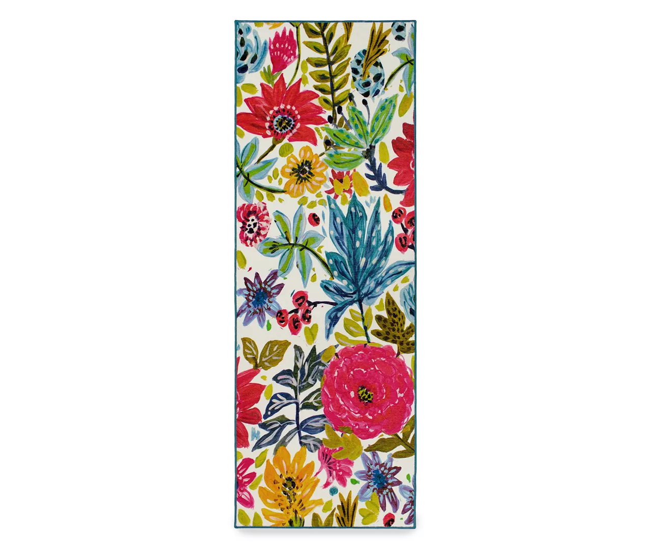 My Magic Carpet Floral Bloom Washable Area Rug 2 My Magic Carpet Floral Bloom Washable Area Rug - Image 2
