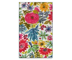 My Magic Carpet Floral Bloom Washable Area Rug