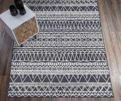 My Magic Carpet Chelsea Aztec Dark Gray Washable Area Rug -Cuisinart Store 810537766 2