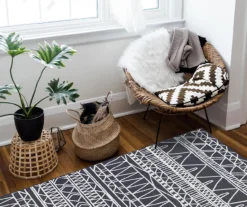 My Magic Carpet Chelsea Aztec Dark Gray Washable Area Rug -Cuisinart Store 810537767 2