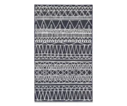 My Magic Carpet Chelsea Aztec Dark Gray Washable Area Rug