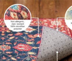 My Magic Carpet Chelsea Aztec Dark Gray Washable Area Rug -Cuisinart Store 810537768 6