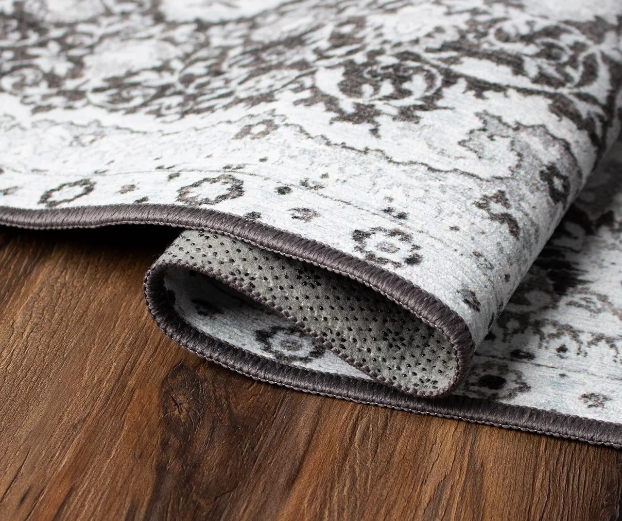 My Magic Carpet Parviz Gray Washable Area Rug 15 My Magic Carpet Parviz Gray Washable Area Rug - Image 15