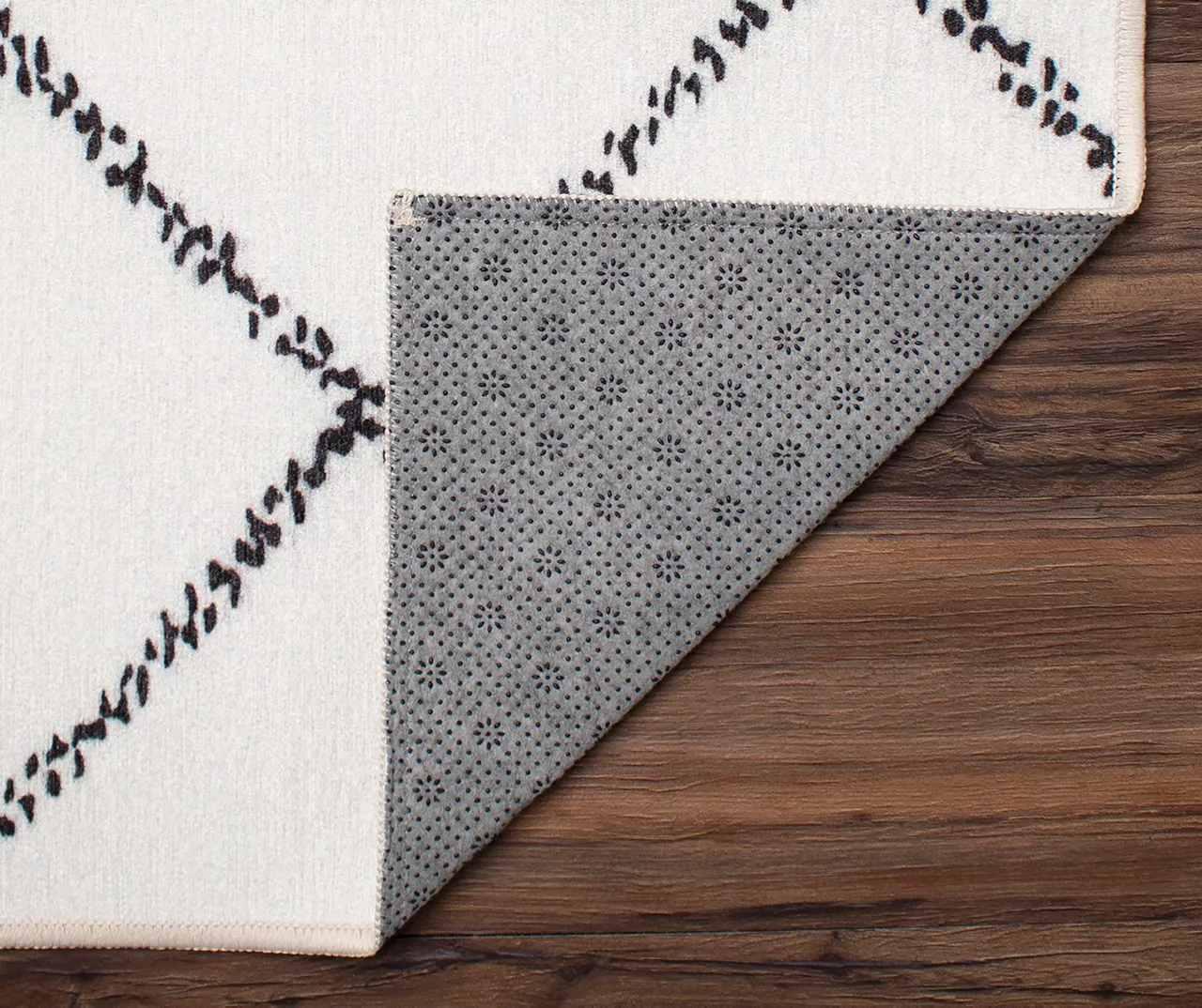 My Magic Carpet Medina Moroccan Diamond Ivory Washable Area Rug, (5' X 7') 3 My Magic Carpet Medina Moroccan Diamond Ivory Washable Area Rug, (5' X 7') - Image 3