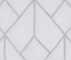 Finch Gray Geometric Crushed Voile Sheer Curtain Panel, (84") -Cuisinart Store 810538061 2