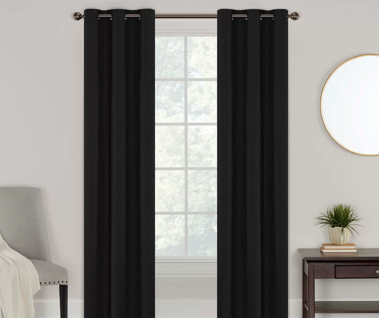 Eclipse Powell Blackout Grommet Curtain Panel Pair 2 Eclipse Powell Blackout Grommet Curtain Panel Pair - Image 2