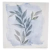 Blue Watercolor Floral Wrapped Canvas