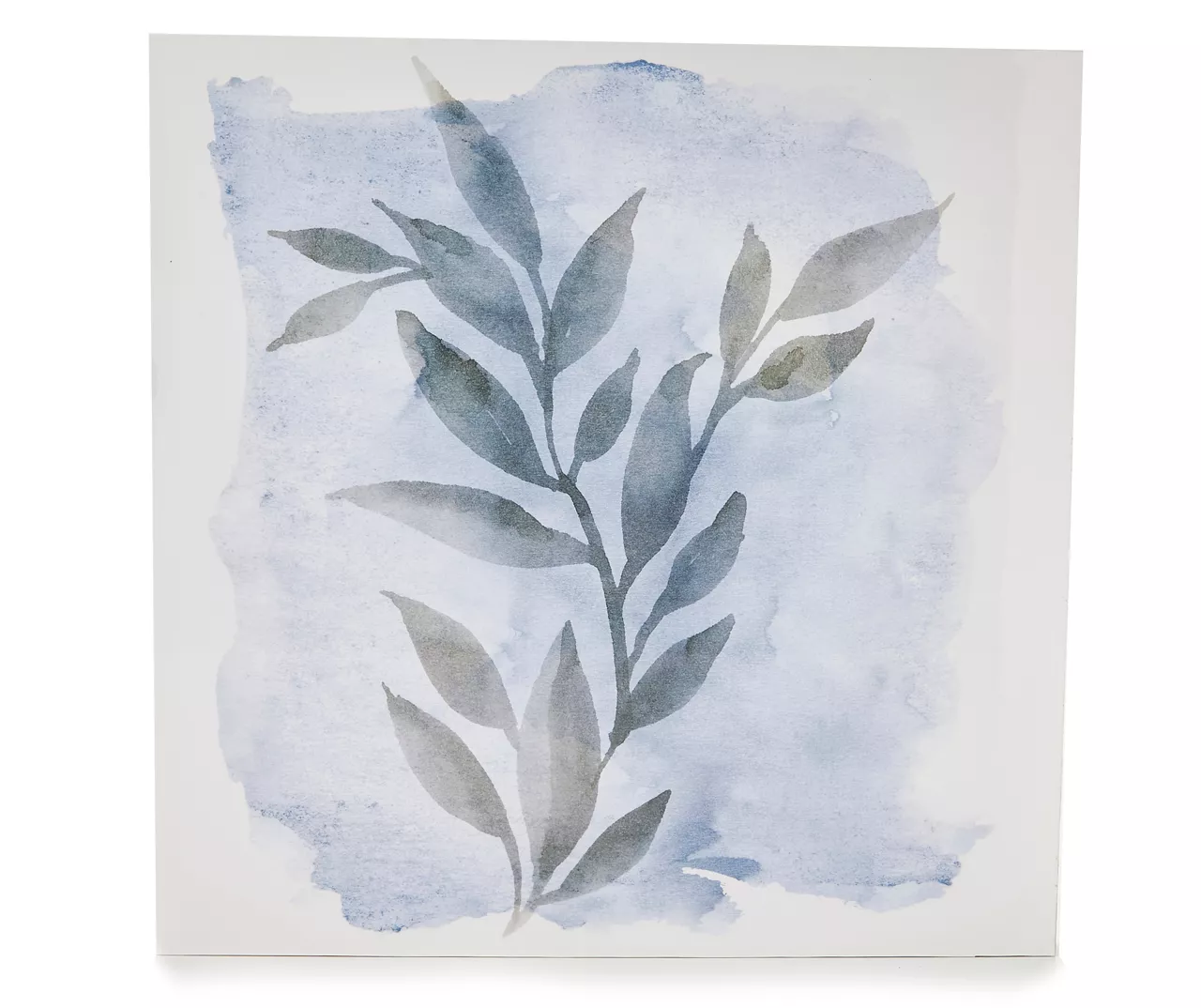 Blue Watercolor Floral Wrapped Canvas 1 Blue Watercolor Floral Wrapped Canvas