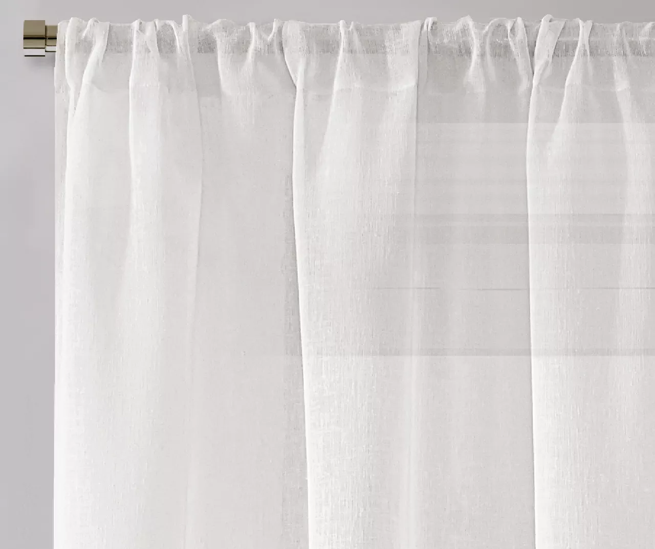 Real Living Bayview Textured Rod Pocket Sheer Curtain Panel 4 Real Living Bayview Textured Rod Pocket Sheer Curtain Panel - Image 4