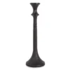 Black Hammered Metal Taper Candle Holder, (14")