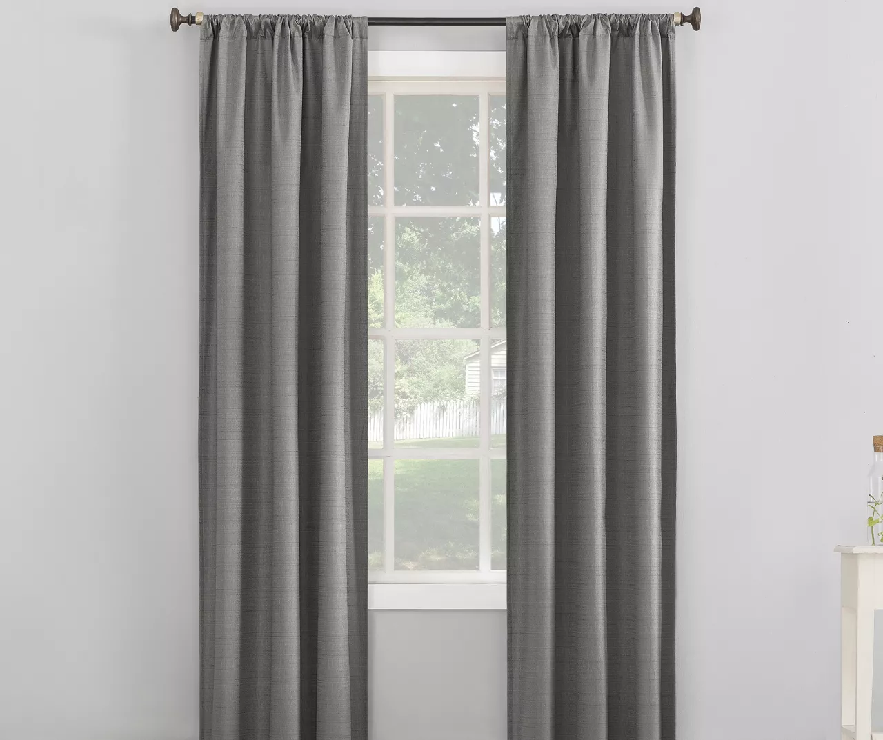Real Living Reggie Textured Blackout Rod Pocket Curtain Panel 4 Real Living Reggie Textured Blackout Rod Pocket Curtain Panel - Image 4