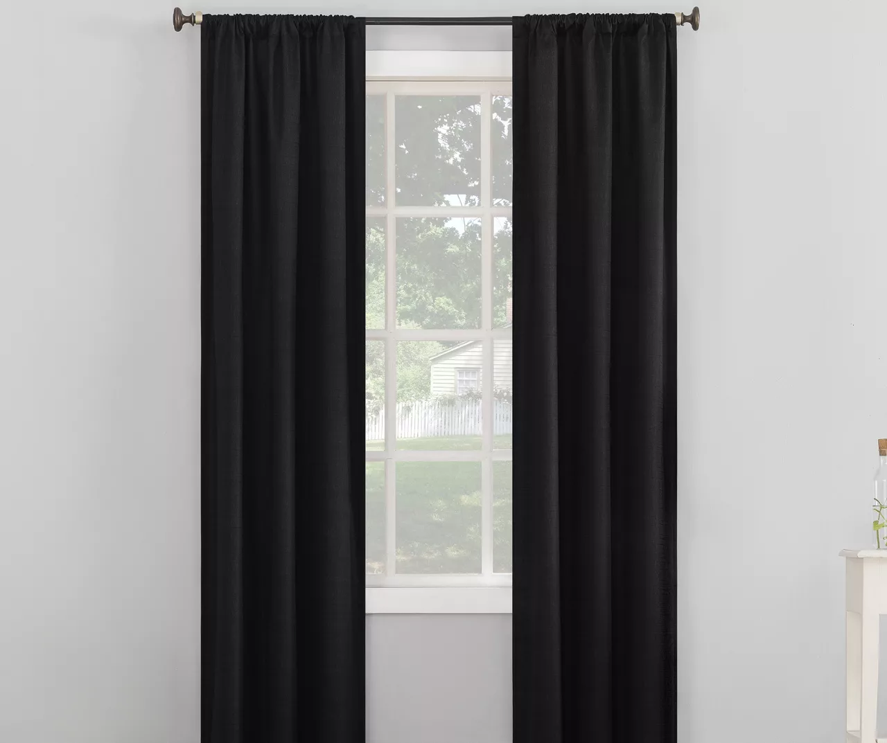 Real Living Reggie Textured Blackout Rod Pocket Curtain Panel 1 Real Living Reggie Textured Blackout Rod Pocket Curtain Panel