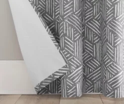 Gray Geometric Quill Blackout Rod Pocket Curtain Panel, (84") 6 Gray Geometric Quill Blackout Rod Pocket Curtain Panel, (84") -Cuisinart Store 810542218 2