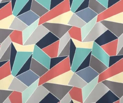 Turquoise Fraction Print Ashby Blackout Rod Pocket Curtain Panel, (84") 7 Turquoise Fraction Print Ashby Blackout Rod Pocket Curtain Panel, (84") -Cuisinart Store 810542219 3