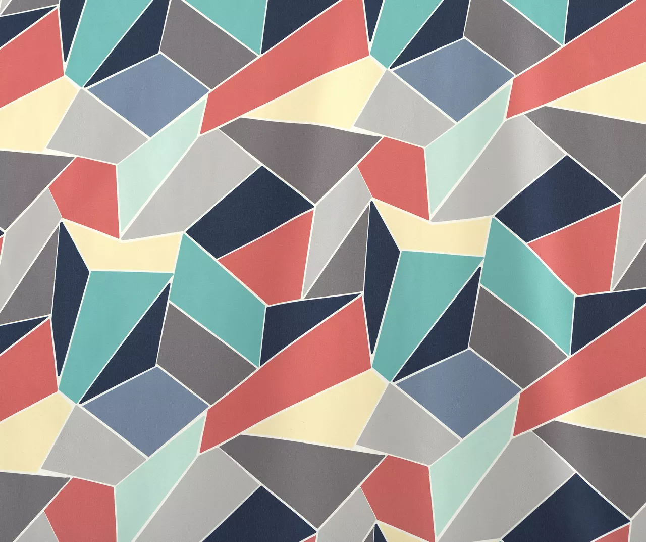 Turquoise Fraction Print Ashby Blackout Rod Pocket Curtain Panel, (84") 4 Turquoise Fraction Print Ashby Blackout Rod Pocket Curtain Panel, (84") - Image 4