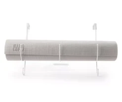 White Over-the-Door Hanging Yoga Mat Holder -Cuisinart Store 810542683 1