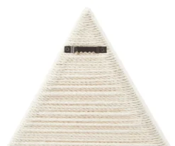 Light Brown & White Wood & Yarn 1 Triangle Wall Decor -Cuisinart Store 810544020 2