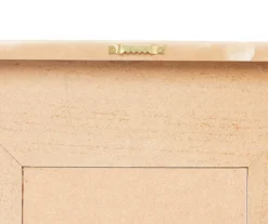 "Live Simply" Tan & Light Sage Leaf-Pattern Framed Wall Plaque -Cuisinart Store 810544073 810544072 3