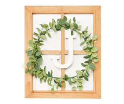 Monogram Framed Windowpane Plaque With Greenery Wreath 10 Monogram Framed Windowpane Plaque With Greenery Wreath -Cuisinart Store 810544119
