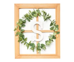 Monogram Framed Windowpane Plaque With Greenery Wreath 13 Monogram Framed Windowpane Plaque With Greenery Wreath -Cuisinart Store 810544122