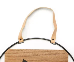 "Stay Awhile" Brown & Black Round Hanging Wall Plaque 5 "Stay Awhile" Brown & Black Round Hanging Wall Plaque -Cuisinart Store 810544604 2