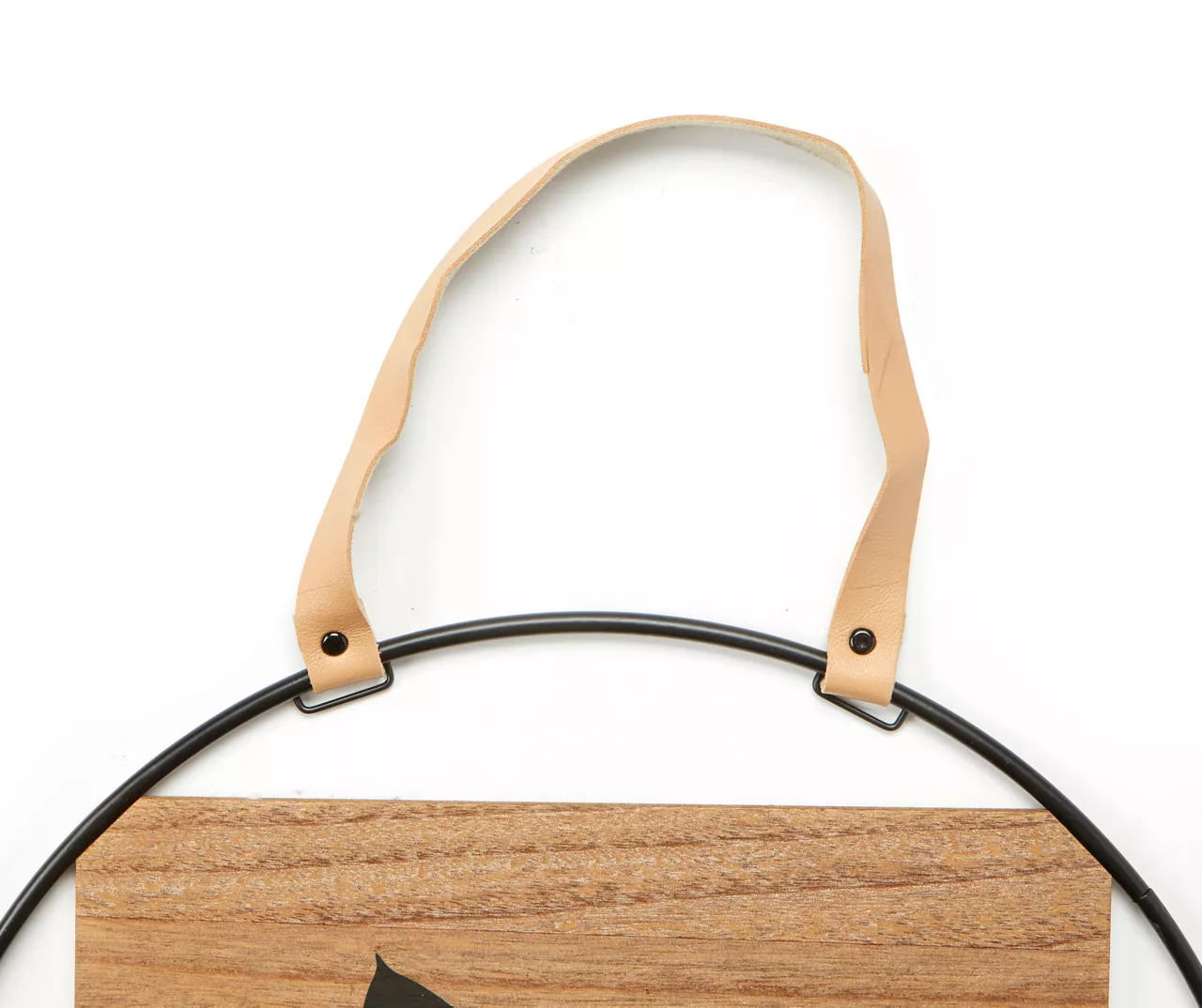 "Stay Awhile" Brown & Black Round Hanging Wall Plaque 3 "Stay Awhile" Brown & Black Round Hanging Wall Plaque - Image 3