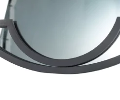 Black Quatrefoil-Accent Round Wall Mirror, (23.62") 12 Black Quatrefoil-Accent Round Wall Mirror, (23.62") -Cuisinart Store 810546448 5