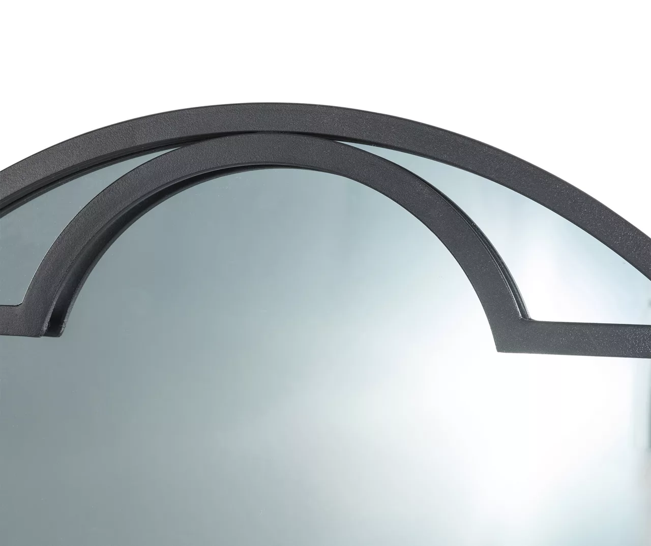 Black Quatrefoil-Accent Round Wall Mirror, (23.62") 6 Black Quatrefoil-Accent Round Wall Mirror, (23.62") - Image 6