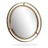 Gold Open-Border Round Wall Mirror, (24")