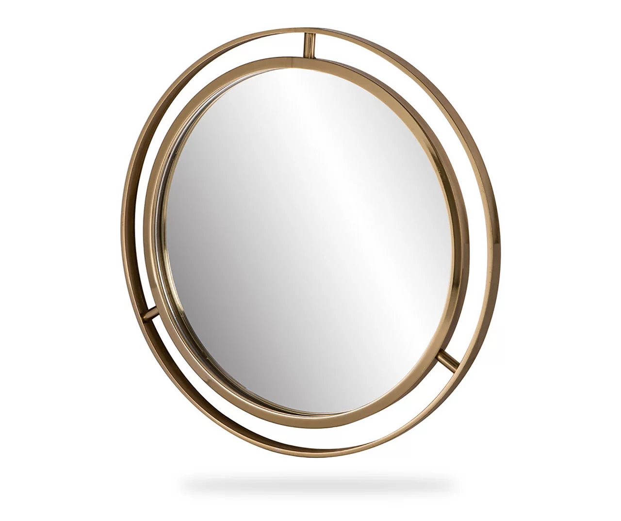 Gold Open-Border Round Wall Mirror, (24") 1 Gold Open-Border Round Wall Mirror, (24")