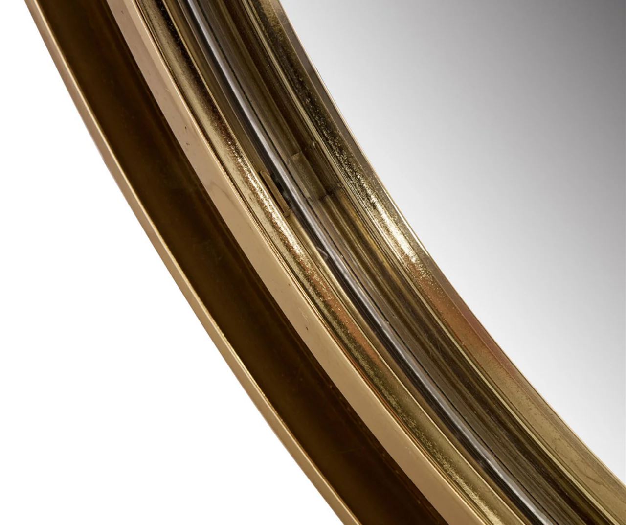 Gold Open-Border Round Wall Mirror, (24") 3 Gold Open-Border Round Wall Mirror, (24") - Image 3