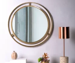 Gold Open-Border Round Wall Mirror, (24") 12 Gold Open-Border Round Wall Mirror, (24") -Cuisinart Store 810546452 8