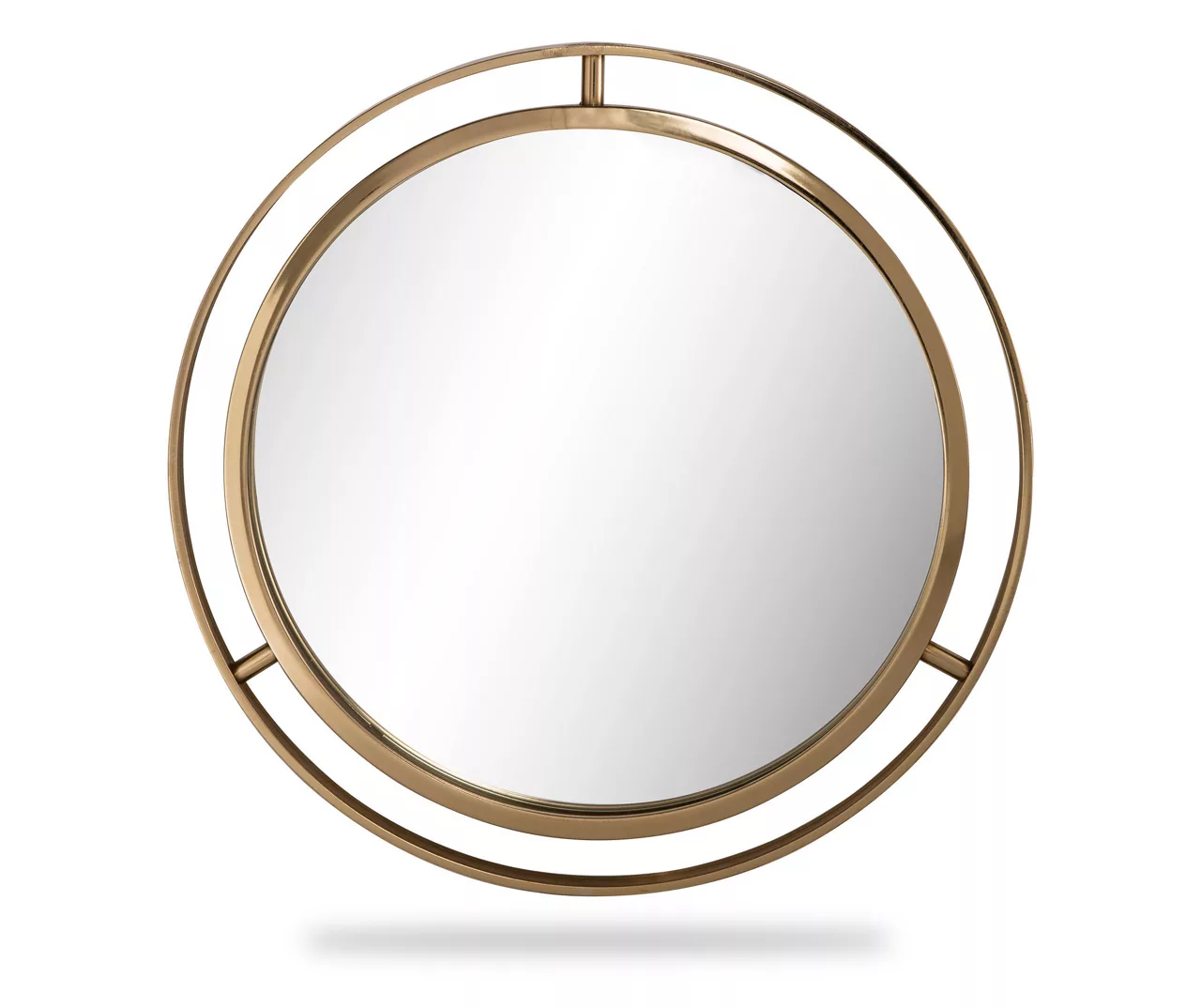 Gold Open-Border Round Wall Mirror, (24") 7 Gold Open-Border Round Wall Mirror, (24") - Image 7
